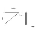 thumbnail image 4 of Hyper Tough 12 inch Closet Rod Bracket White, 4 of 8
