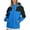 Blue, variant on Women's Raincoats Lightweight Waterproof Windproof Windbreaker Rain Color Block Packable Outdoor Cargo Jackets Hooded with Pockets (Blue,L)