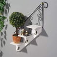 thumbnail image 4 of Firlar Stairs Wall-Mounted American Living Room Flower Stand Wrought Iron Racks Wall-Mounted Potted Dolls Shelf Hook Decorations, 4 of 17