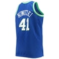 thumbnail image 3 of Men's Mitchell & Ness Dirk Nowitzki Blue Dallas Mavericks Big & Tall 1998/99 NBA 75th Anniversary Diamond Swingman, 3 of 3