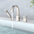 thumbnail image 4 of Waterfall Bathtub Faucet with Sprayer, 3-Hole Roman Tub Filler with Hand Shower Deck Mount Waterfall Tub Spout Set, 4 of 6
