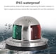 thumbnail image 3 of ER Luces de navegación LED marinas de 12 V, lámpara de navegación marina impermeable, luces de proa para barcos marinos con LED rojo y verde para barcos, pontones, yates [casco de acero inoxidable] Rojo Verde, 3 of 5