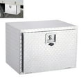 thumbnail image 1 of AKDSteel 24 Inch Heavy Duty Aluminum Diamond Plate Tool Box - Lockable Waterproof Truck Storage Chest With Sliding Shelf, Organizer for Pickup Trucks, RV, Trailers, 1 of 7