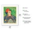 thumbnail image 2 of The Zouave - Portrait of French Army Soldier - From an Original Color Painting by Vincent Van Gogh c.1888 - Fine Art Rolled Canvas Print 20in x 26in, 2 of 4