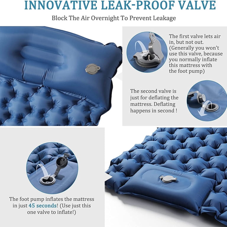 OUTSKIRT Self-Inflating Camping Mattress - 4" Thick Sleeping Pad With Pump Sack For All Seasons