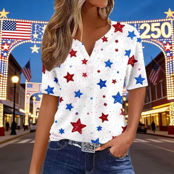 MAIHAN 250th Anniversary Usa Shirt Women Patriotic T-Shirt Plus Size American Flag Shirts Summer Baggy Tops Patriotic Freedom Semiquincentennial Shirt for 250th Year