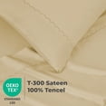 thumbnail image 3 of Dreamology Tencel Sheet Set, King Size 4 Pieces, 100% Pure Tencel Lyocell Sheets,Soft, Peached, Non Slip & Cooling Sheet for Hot Sleepers,Tencel Sheets with 16” Deep Pockets (Wood Ash), 3 of 5