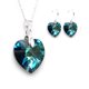 thumbnail image 2 of Set Collar Dijes Aretes Corte Heart Zvezda Plata 0.925 Mujer azul Unitalla, 2 of 4