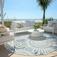 thumbnail image 6 of Addison Rugs Chantille Indoor/Outdoor Transitional Circles Blue Washable Round Rug, 8' x 8', 6 of 6