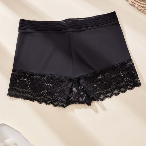 Njagoc3 Women Lace Trim Boyshort Panties Soft Seamless Safety Shorts Under Dress