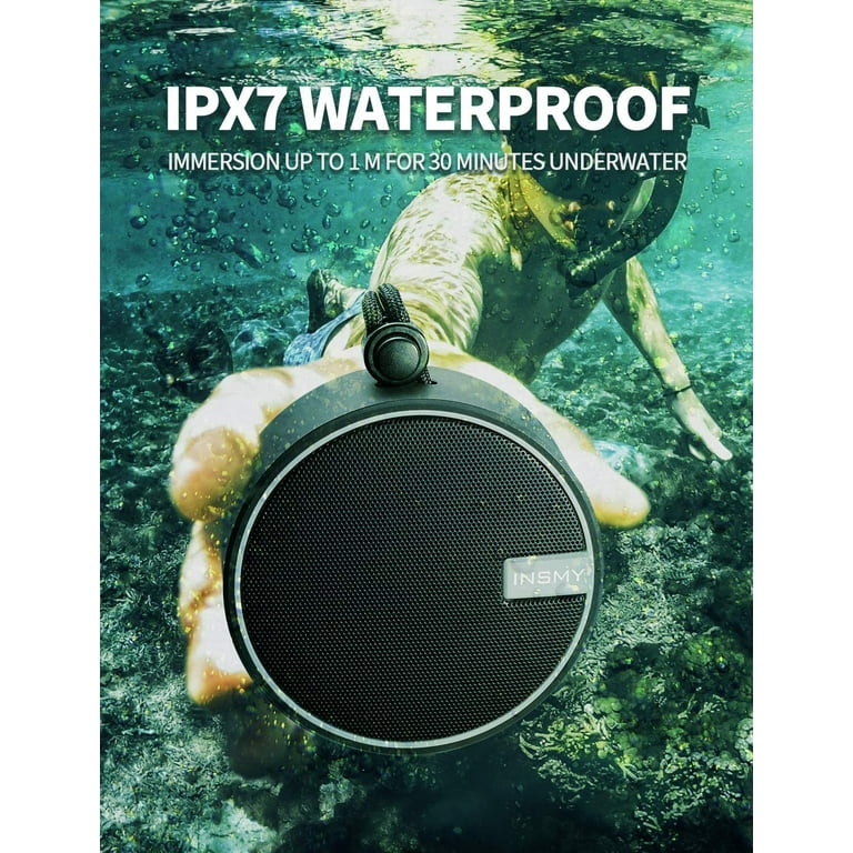 C12 IPX7 Waterproof Shower Bluetooth Speaker, Portable Wireless