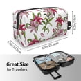 thumbnail image 4 of Goofa Lilies Flowers Printed Toiletry Bag with Handle,Large Capacity Travel Makeup Cosmetic Bag for Women, Carry on Airport Airline Compliant Bag, 4 of 9
