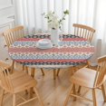thumbnail image 3 of Multicolor Geometric Boho Pattern Round Fitted Tablecloth with Elastic Edge,Dining Table Cover Waterproof,Outdoor Round Tablecloth for Camping,Dining,Indoor and Outdoor, 3 of 7