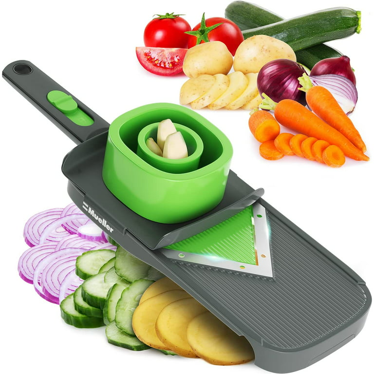 Mueller Handheld Vegetable V Slicer Salad Utensil, Perfect for Salad  Zucchini Carrots Onions and All Vegetables, Make Low Carb/Paleo/Gluten-Free
