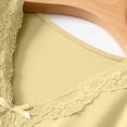 thumbnail image 7 of Womens Built-In Bra Long Nightgowns V Neck Fashion Lace Short Sleeve Night Dress Soft Casual Sleepwear, 7 of 7