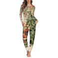 thumbnail image 2 of Pijama holgado de manga larga para mujer, conjunto de ropa de dormir con estampado a pedido, Jersey versátil, Otoño e Invierno, 2 of 4