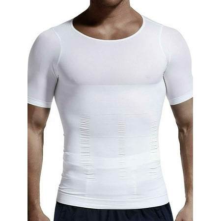 

FITVALEN Mens Compression Shirt Slimming Body Shaper Gynecomastia Vest Workout Tank Tops Abs Abdomen Undershirts