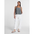 thumbnail image 3 of Time and Tru Women's Square Neck Linen Tank, Sizes XS-XXXL, 3 of 6