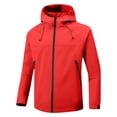 thumbnail image 4 of YDFCWXW Waterproof Rain Jacket Women Lightweight Raincoat for Women Packable Hooded Windbreaker for Outdoor Travel Hiking Red, XL, 4 of 8