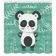 thumbnail image 2 of Ambesonne Panda Shower Curtain, Woodland Items Drawn by Hand, 69"Wx75"L, Dark Grey Mustard, 2 of 2