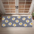 thumbnail image 2 of Gray White Flower Pattern Door Rugs,Washable Non Slip Door Mats Indoor,Decorative Door Mats,Entry Mat Indoor for Entrance,Bedroom,Kitchen,Bathroom,16"x47", 2 of 6