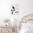 thumbnail image 2 of Black Dandelion Butterfly Wall Art Country Botanical Pictures Wall Decor Inspirational Quotes Canvas Wall Art Decor for Bathroom Bedroom Living Room Home Decoration Framed Ready to Hang,12x16inch, 2 of 5