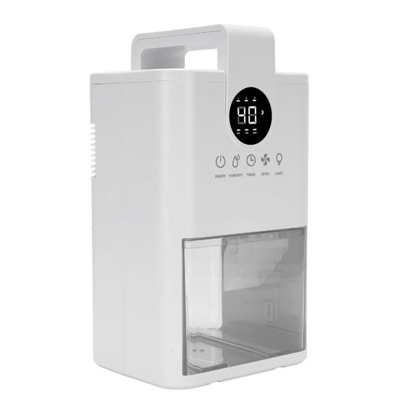 Home Dehumidifier, Small Dehumidifier 6H 12H 24H Compact 1L Water Tank Quiet Timer for Bathroom US Plug