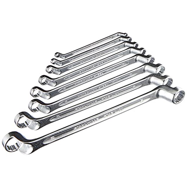 Stahlwille SF20/8 Ensemble de Clé à Anneau Double Extrémité, Métrique, 8 Pcs