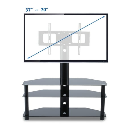 37 Plasma Panel - Universal Swivel Conner Floor TV Stand with Mount and bracket for 37 42 47 50 55 60 65 70 inch Plasma LCD LED Flat or Curved Screen TVs ,Weight Capacity 110lbs TW1002-F