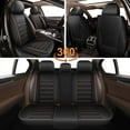 thumbnail image 3 of DIKSOAKR Fit Dodge Journey 2011-2020 Faux Leather Car Seat Cover 5-seat Full Set,Compatible Airbag Fit For Split Seat Headrest （Back&Red）, 3 of 5