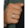 thumbnail image 3 of Adjustable Silver Solitaire Ring, Moissanite Ring, April Birthstone Ring, 925 Sterling Silver Vintage Ring for Women, 3 of 3