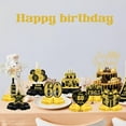 thumbnail image 5 of 10 Pcs 60th Birthday Decoration for Men Women 60th Birthday Table Decorations Cheers to 60th Birthday Honeycomb Centerpieces Cake Topper 1965 Table Topper Black and Gold 60th Birthday Party Favors, 5 of 7