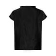 thumbnail image 4 of Royisotas Casual Womens Summer Tops Short Sleeve Black Solid Color Crew Neck Womens Shirts, 4 of 6