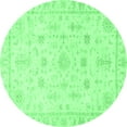 thumbnail image 1 of Ahgly Company Indoor Round Oriental Emerald Green Traditional Area Rugs, 6' Round, 1 of 4