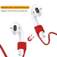 thumbnail image 1 of Titular De La Cuerda Del Auricular Audífonos Correa para para AirPods 1 2 3 Pro Soporte de cuerda de silicona antipérdida (rojo), 1 of 5