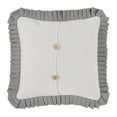 thumbnail image 3 of VHC Brands Embroidered Bee, Farmhouse Throw Pillow, Kind Words Are Like Honey, Grey & Yellow, 18x18, 3 of 7