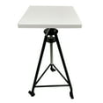 thumbnail image 2 of 15x15 Inch Sculpture Turntable Stand Pottery Sculpture Rotary Lifting Table 35-45in Lifting Range White, 2 of 5