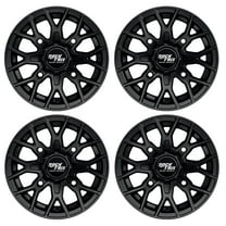 RockTrix RT104 14in ATV Wheels Rims 14x7 Matte Black 4x137, 5 2 Offset, Compatible with Bombardier Outlander CanAm Can-Am Can Am Commander Maverick Renegade Kawasaki 4/137 (Set of 4)