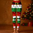 thumbnail image 2 of Christmas Leggings for Women High Waisted Santa Claus Print Ankle Length Seasonal Printed Leggings Soft Brushed Pants, 2 of 4