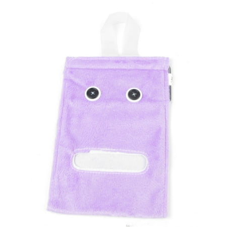 Unique Bargains Bedroom Toilet Roll Paper Napkin Tissue Hanging Plush Container Holder Purple