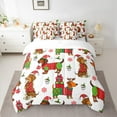 thumbnail image 2 of Manfei Xmas Dachshund Twin Bedding Sets 7pcs for Kids Girls Boys, Christmas Theme Bedding Comforter Set, New Year Gifts Sheet Sets, Breathable Home Decor, 2 of 8
