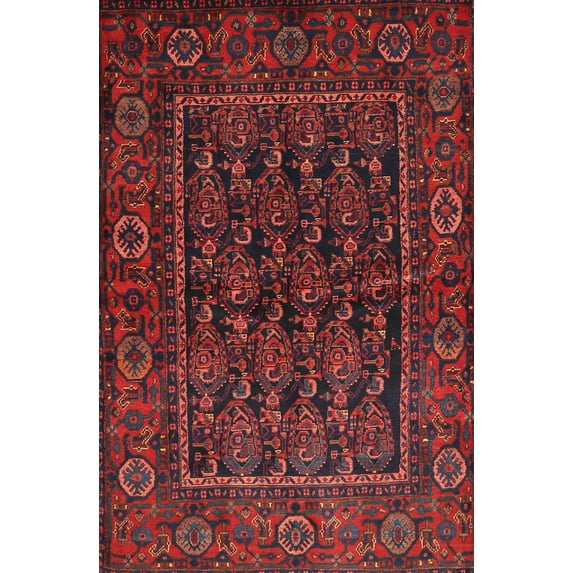 Ahgly Company Indoor Rectangle Traditional Reddish Brown Persian Area Rugs, 5' x 8'