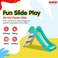 thumbnail image 2 of Dolu My First Garden Slide Kids Indoor Outdoor Playground Equipment, Green/White, 2 of 8