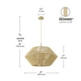 thumbnail image 3 of Globe Electric 1-Light Wood Toned Twine Shade Pendant Light, 3 of 7