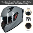 thumbnail image 3 of ILM Motorcycle Helmet Full Face with Pinlock Compatible Clear&Tinted Visors and Fins Street Bike Motocross Casco DOT(Gray, X-Large), 3 of 7