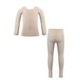 thumbnail image 2 of iixpin Kids Girls Boys Thermal Underwear Set Winter Warm Base Layers Undergarments Set Nude 8, 2 of 7