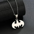thumbnail image 2 of Bat Necklace for Men Women Stainless Steel Gold Silver Lightweight Fashion Anime Goth Cool Hippie Bat Pendant Necklace Jewelry Gift for Teens, 2 of 5