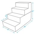 thumbnail image 4 of TiaGOC Portable Foldable Foam Pet Stairs/Steps for Couch, Sofa, and High Bed, Non-Slip Bottom Balanced Paw Safe - Pale Teal, Foldable 4-Step (H: 22"), 4 of 5
