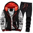 thumbnail image 1 of Mode Automne et Hiver Veste Décontractée Ample Couleur Unie + Pantalon Ensemble Deux Pièces, 1 of 5