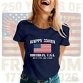 thumbnail image 2 of MuXiKeJi Clothes Patriotic T Shirt for Women 250th Anniversary USA Shirt Short Sleeve Casual Tops for Fourth of July Celebration, 2 of 4